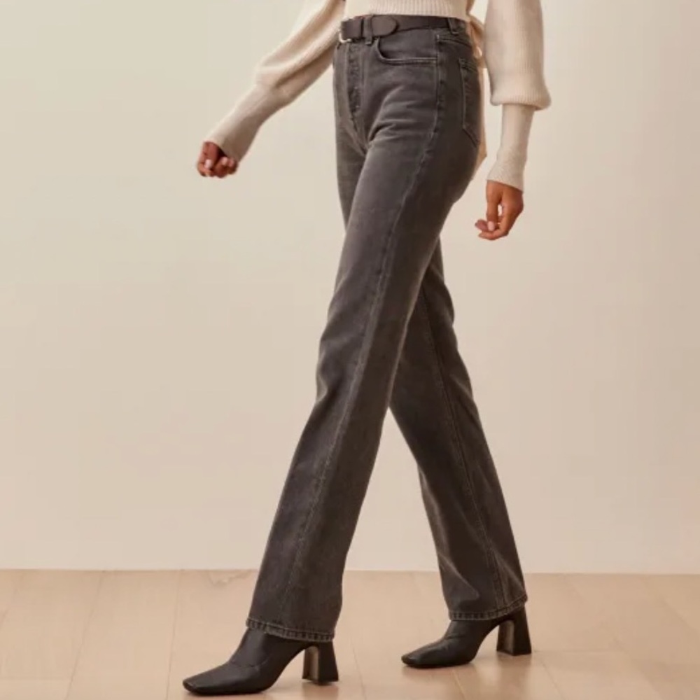 Cynthia High Rise Straight Long Jeans from Reformation